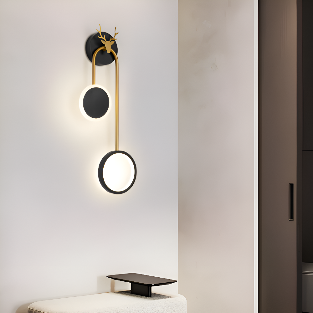 Frendorf | AuraRings - Minimalistische runde LED-Wandleuchte aus Metall