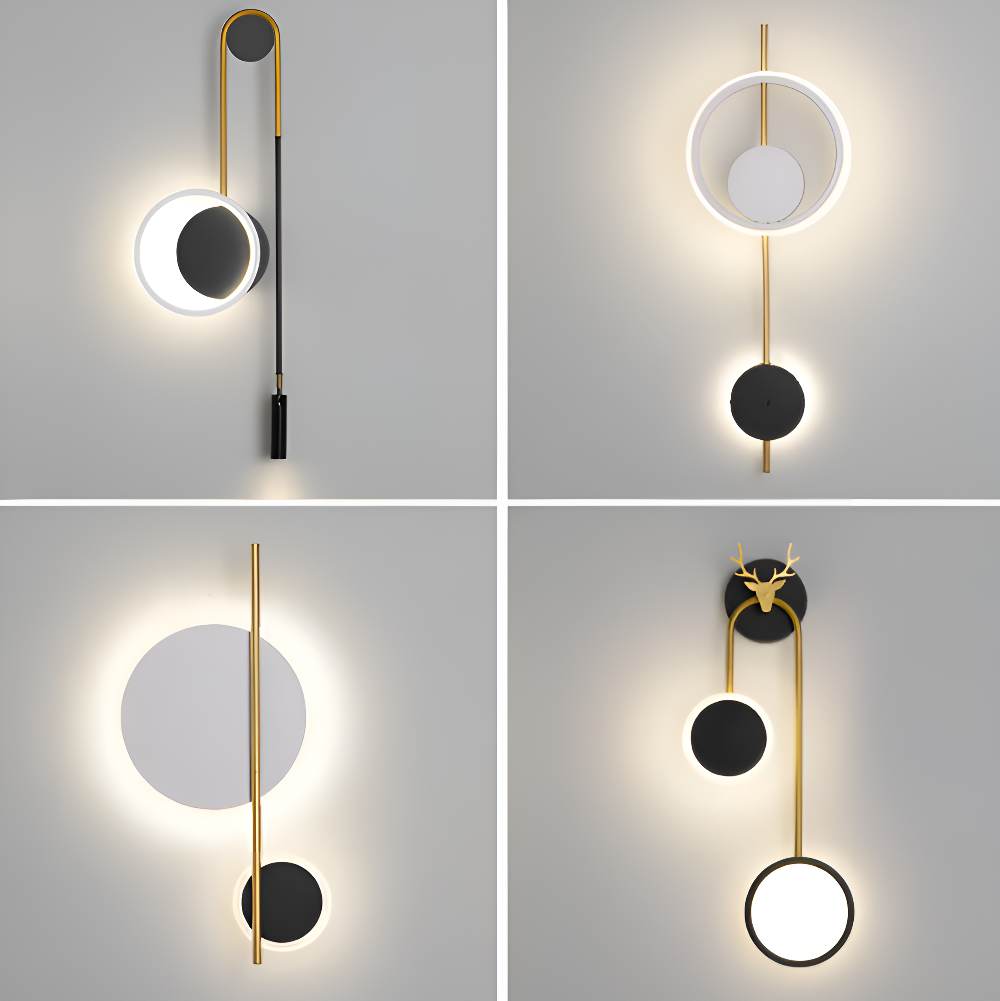 Frendorf | AuraRings - Minimalistische runde LED-Wandleuchte aus Metall