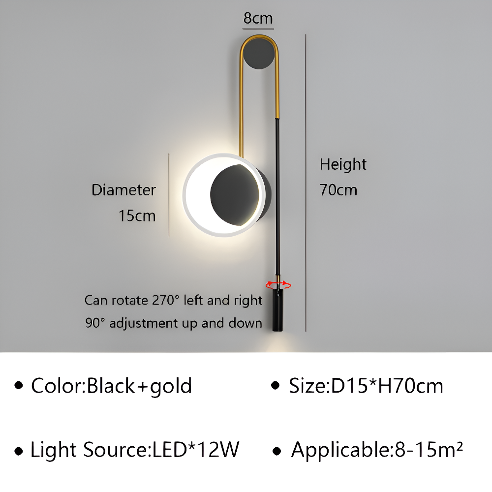Frendorf | AuraRings - Minimalistische runde LED-Wandleuchte aus Metall
