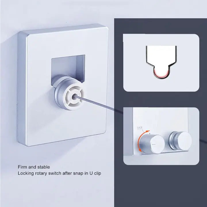 Frendorf | Ausziehbare Wäscheleine – Platzsparend, stabil & sicher