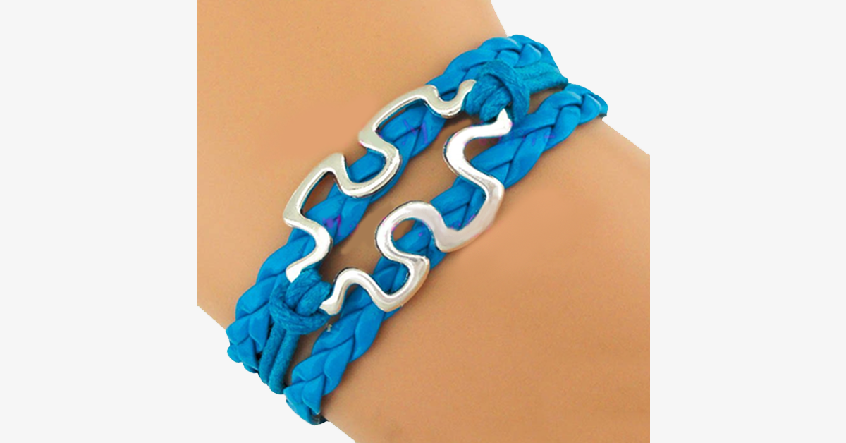 Frendorf | Autismus Bewusstsein Puzzle Stück Armband