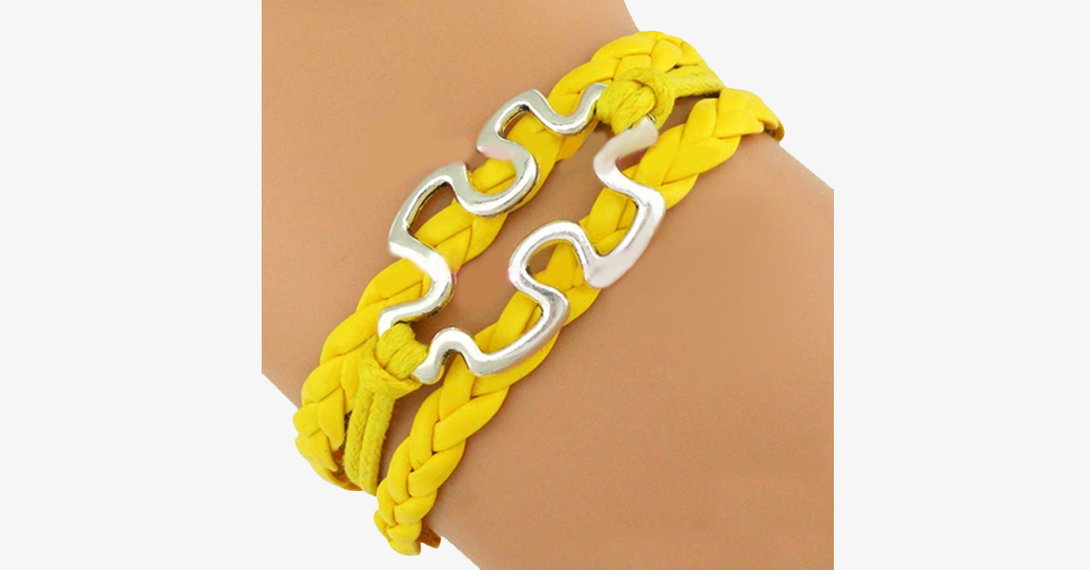 Frendorf | Autismus Bewusstsein Puzzle Stück Armband