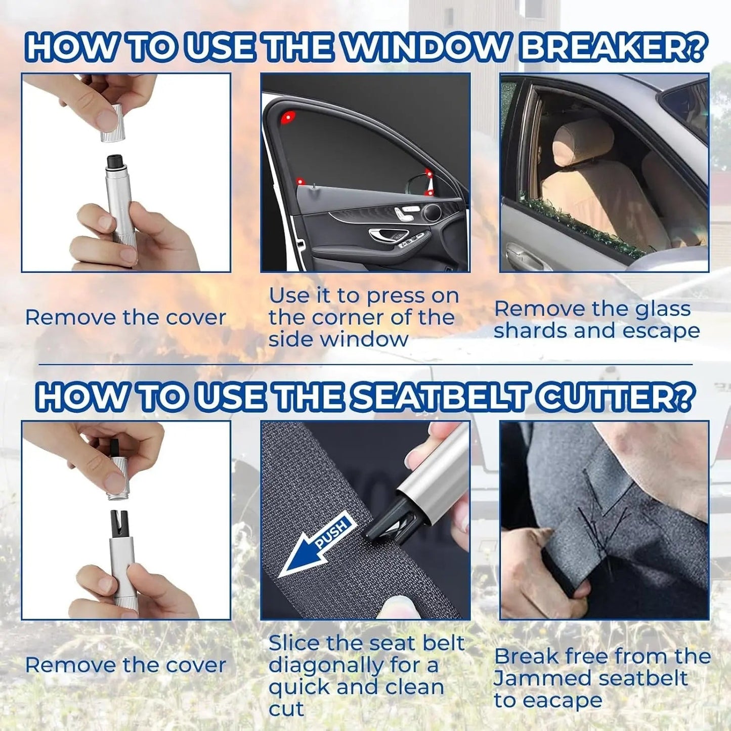 Frendorf | Auto-Nothammer mit Glasbrecher – Zuverlässig & lebensrettend im Ernstfall