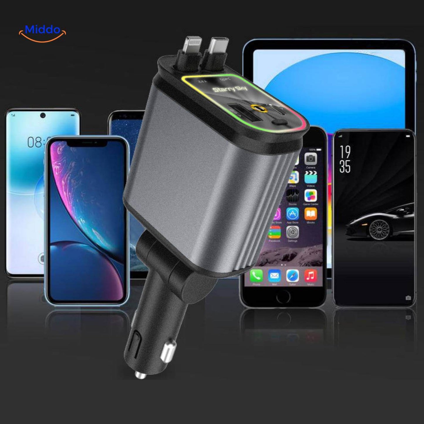 Frendorf | 120W | 4-in-1 Ladegerät, Super-Schnell, RGB Sternenhimmel!