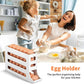Frendorf | Automatischer Eierhalter mit Rollfunktion – 4-stöckiger Eier-Organizer für Kühlschrank & Küche