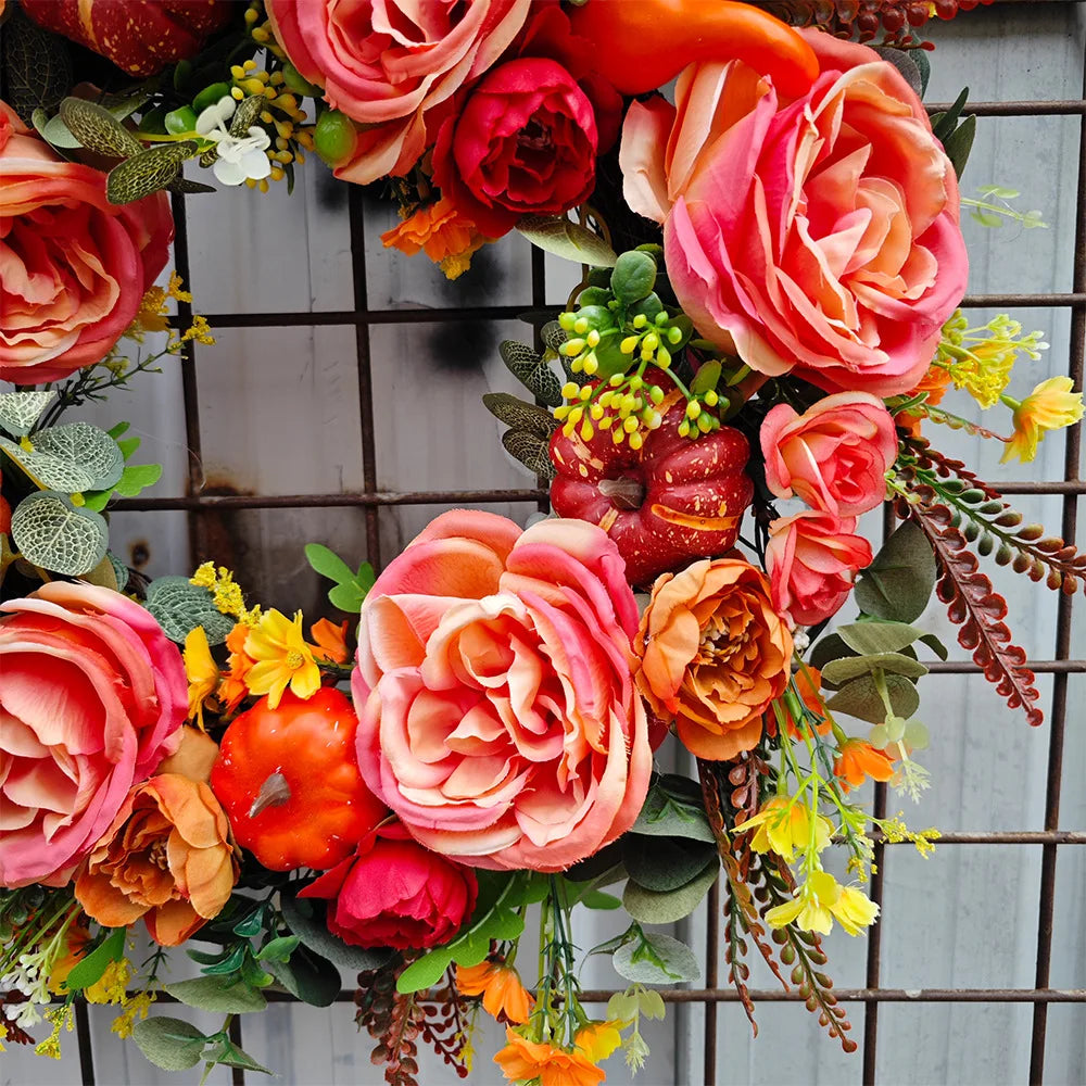 Frendorf | AutumnLuxe Decoratieve Herfstkrans | Hoogwaardige seizoensdecoratie met warme herfstkleuren