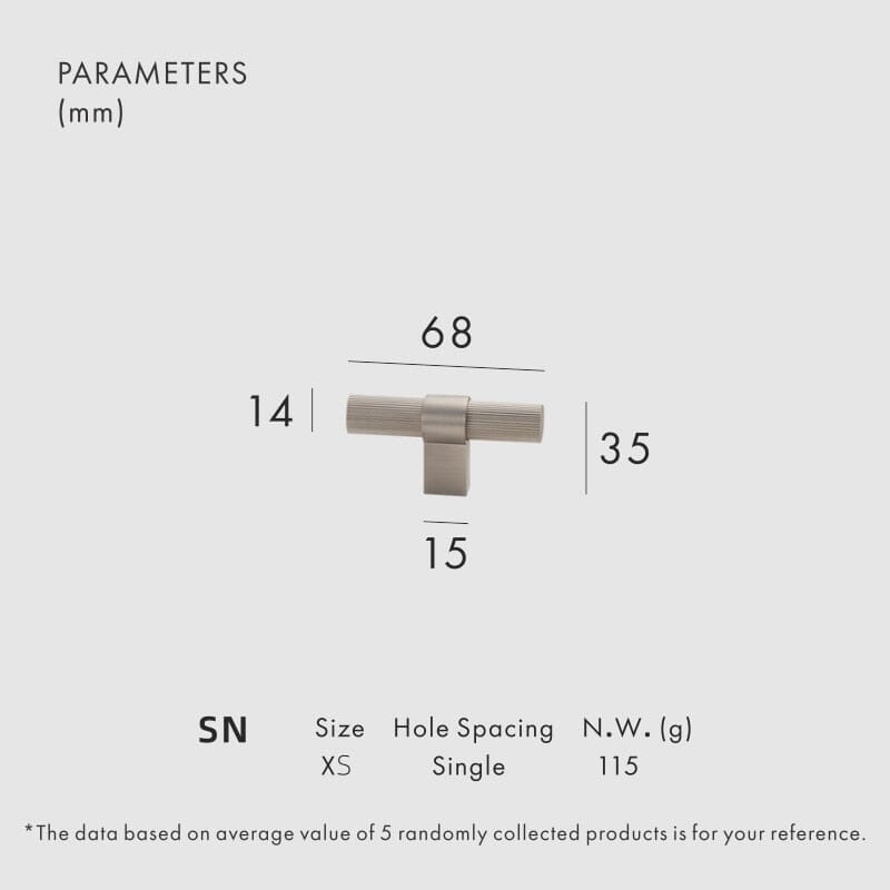 Frendorf | Avery Messing Möbelgriff | Schrankgriff für Küchenschränke