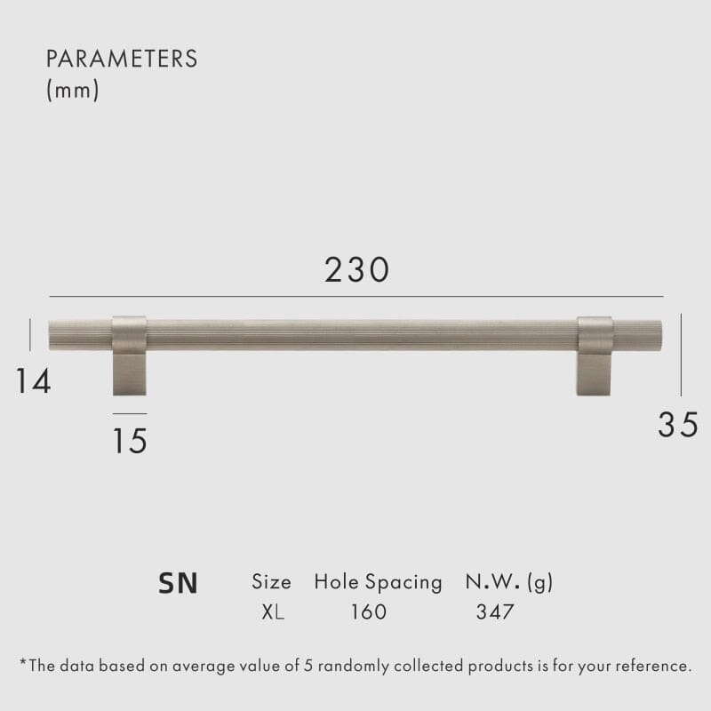 Frendorf | Avery Messing Möbelgriff | Schrankgriff für Küchenschränke