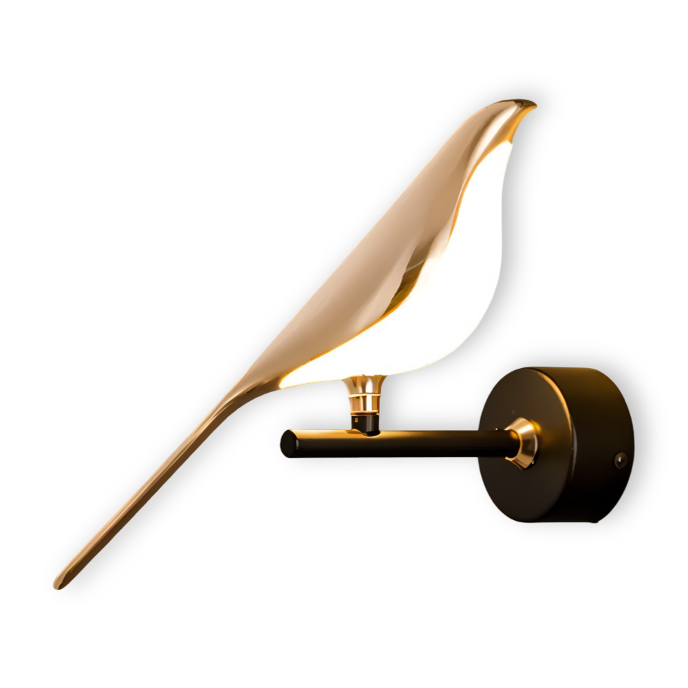 Frendorf | Aves Glow - Goldener Vogel Drehbare Wandleuchte - Dekorative Wandleuchte LED