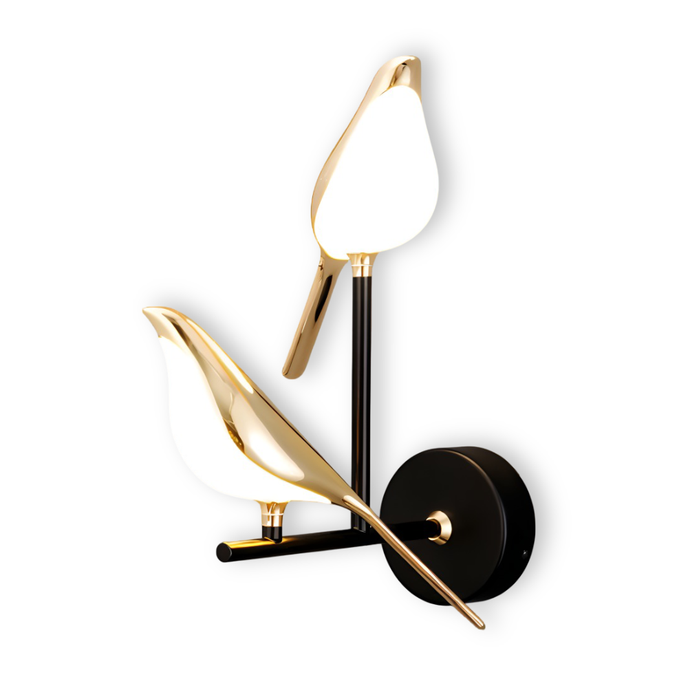 Frendorf | Aves Glow - Goldener Vogel Drehbare Wandleuchte - Dekorative Wandleuchte LED