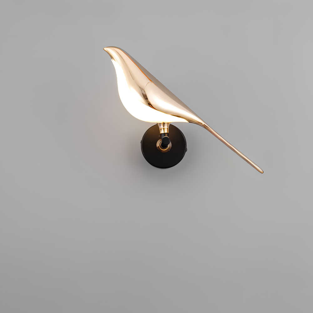 Frendorf | Aves Glow - Goldener Vogel Drehbare Wandleuchte - Dekorative Wandleuchte LED