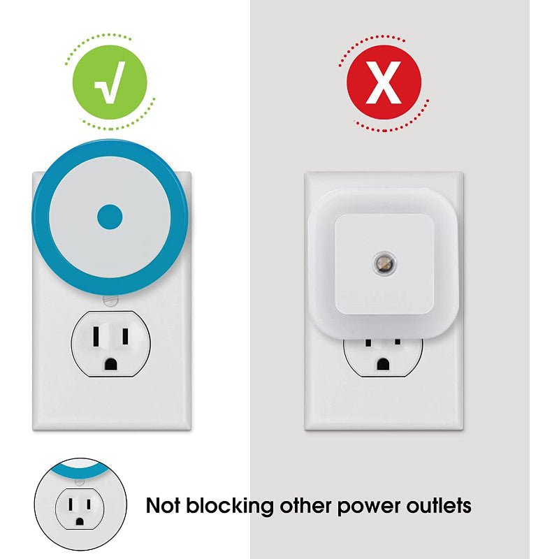 Nachtlichter Stecker in die Wand [4Pack], Nachtlicht mit Lichtsensoren, LED Nachtlicht für das Kinderzimmer, Baby Nachtlicht, Badezimmer Nachtlicht, Treppenlichter, Flurlicht