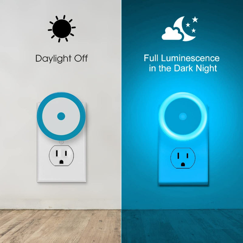 Nachtlichter Stecker in die Wand [4Pack], Nachtlicht mit Lichtsensoren, LED Nachtlicht für das Kinderzimmer, Baby Nachtlicht, Badezimmer Nachtlicht, Treppenlichter, Flurlicht