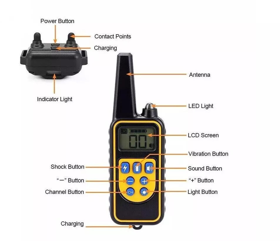 Frendorf | 2600ft Elektronisches Hundetraining Halsband Wasserdicht Haustier Fernbedienung