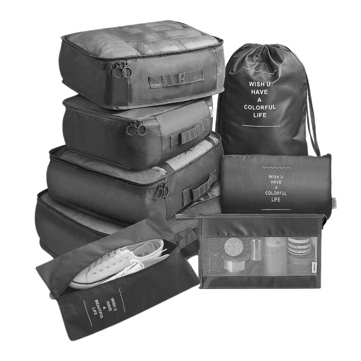 Frendorf | Backy -  8er-Set Reisetaschen-Organizer
