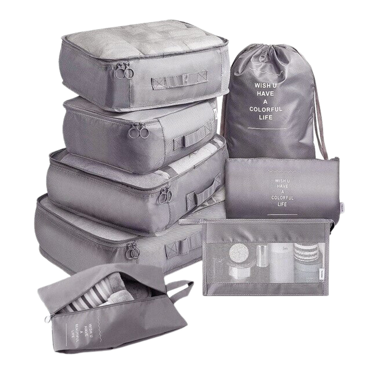Frendorf | Backy -  8er-Set Reisetaschen-Organizer