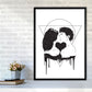 Cosmic Love B&W Kunstdruck
