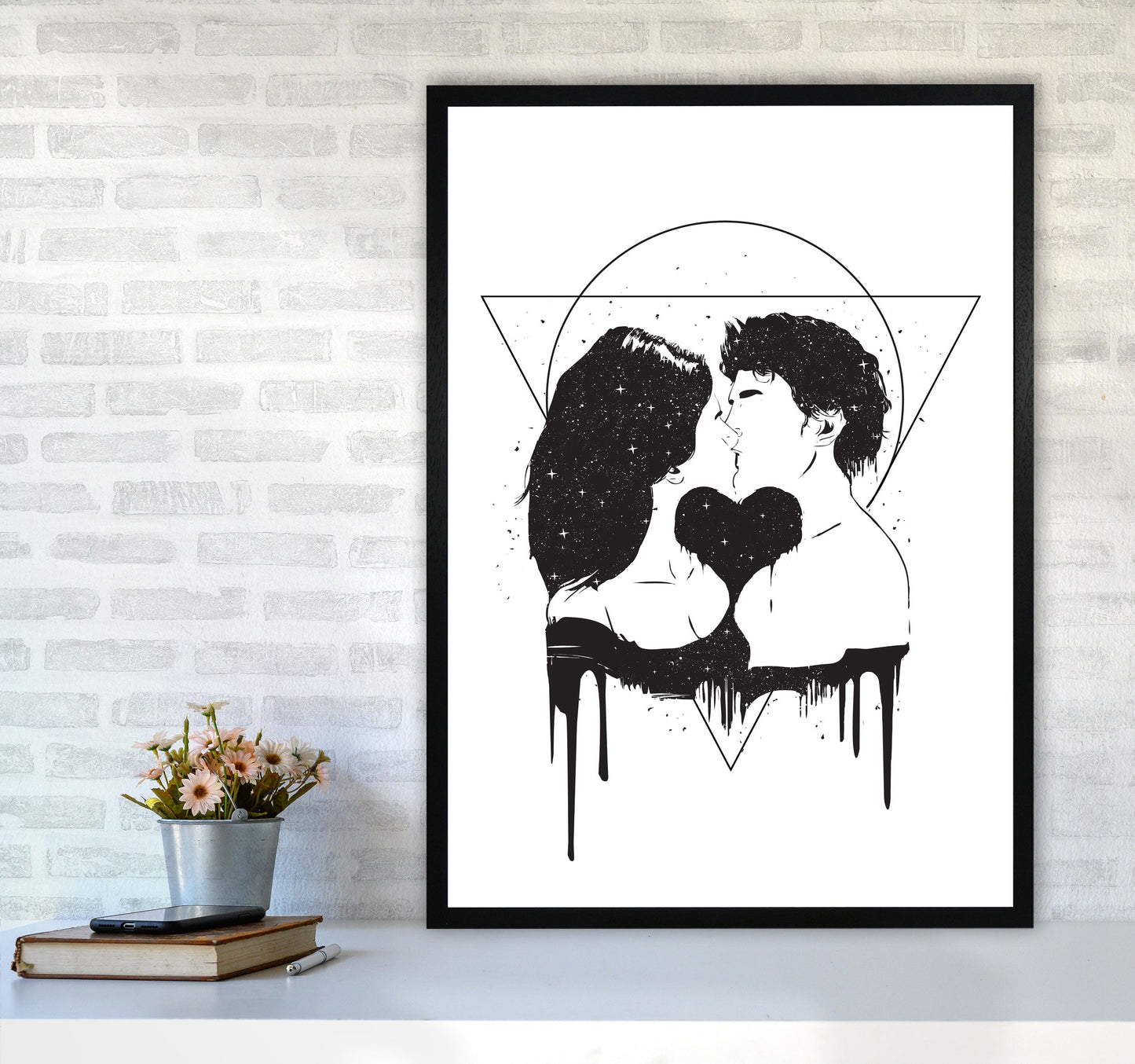 Cosmic Love B&W Kunstdruck