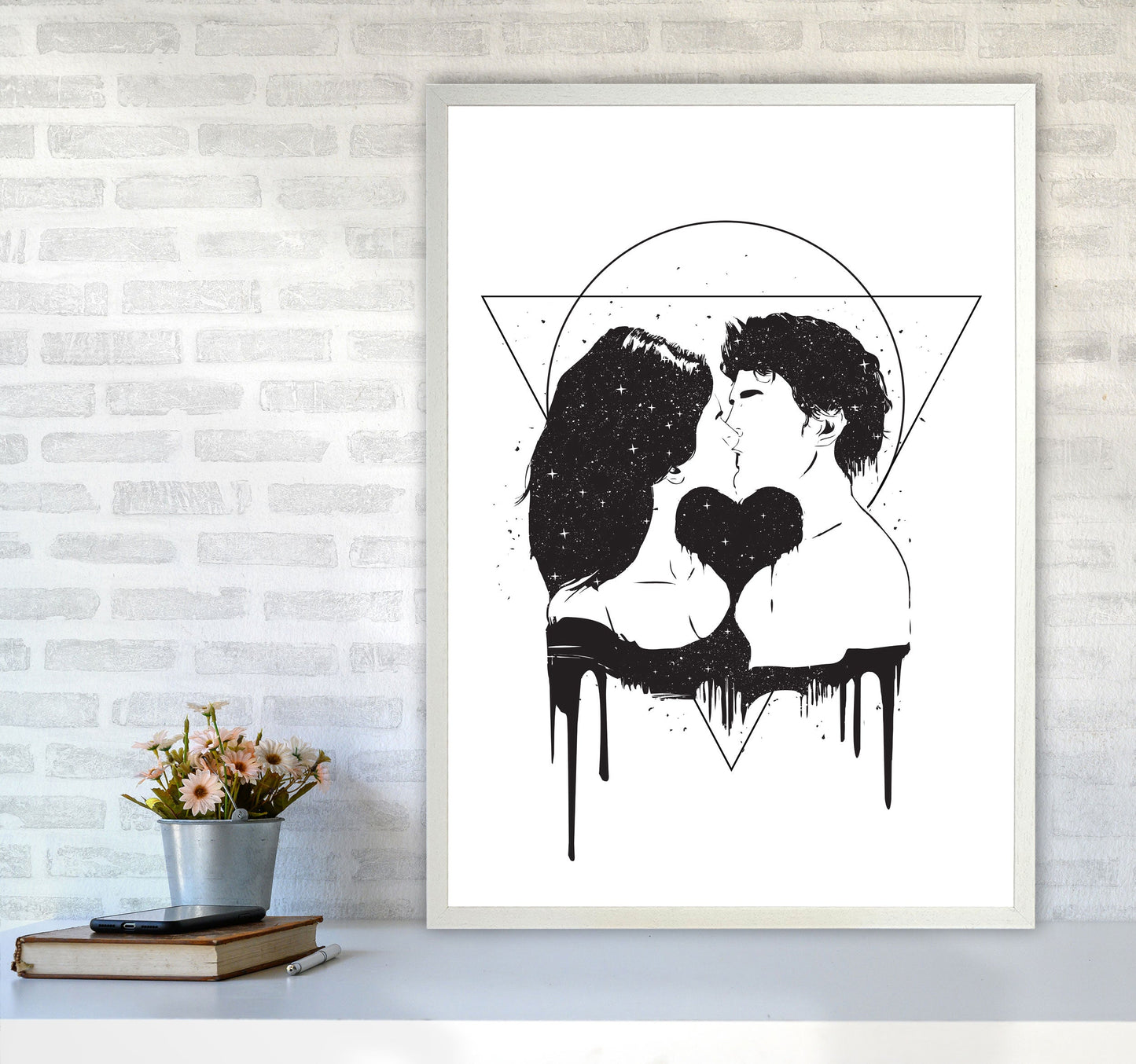 Cosmic Love B&W Kunstdruck