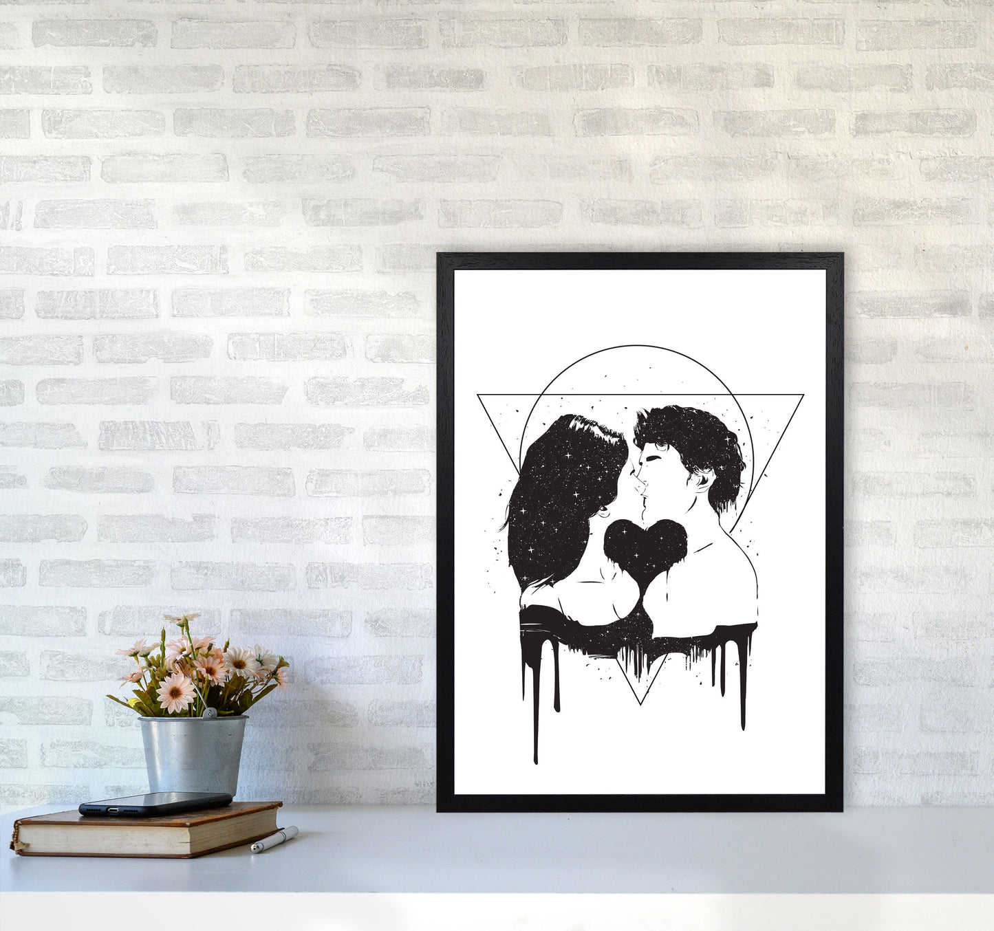 Cosmic Love B&W Kunstdruck