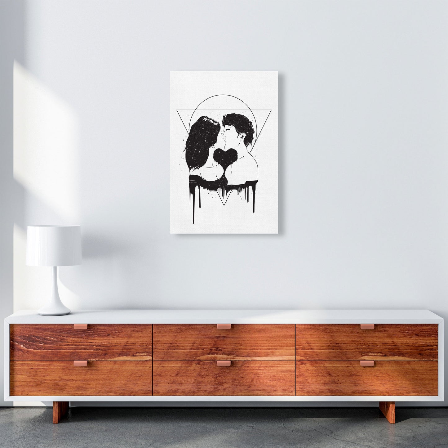 Cosmic Love B&W Kunstdruck