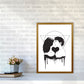 Cosmic Love B&W Kunstdruck