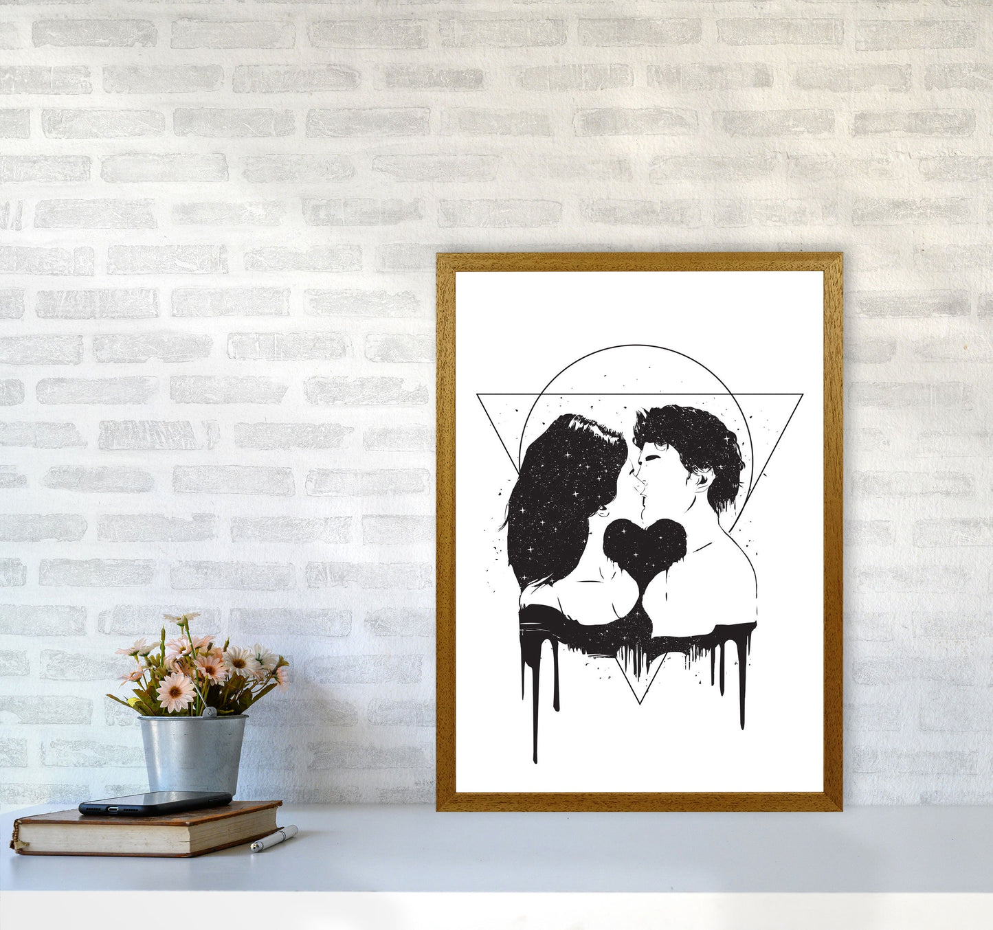 Cosmic Love B&W Kunstdruck