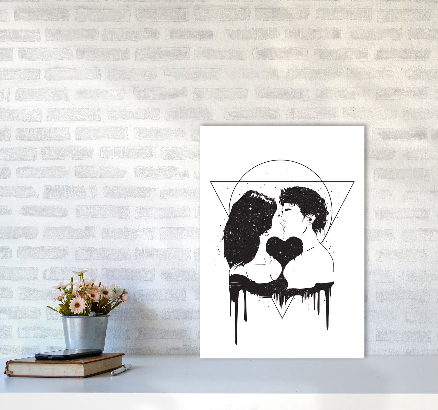 Cosmic Love B&W Kunstdruck