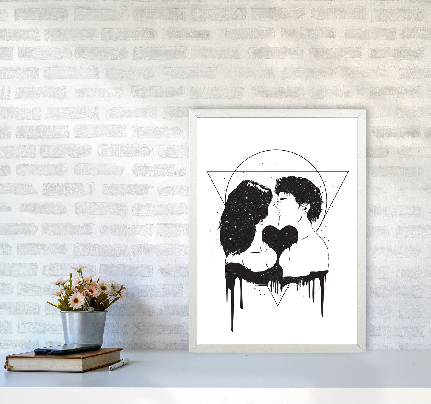 Cosmic Love B&W Kunstdruck