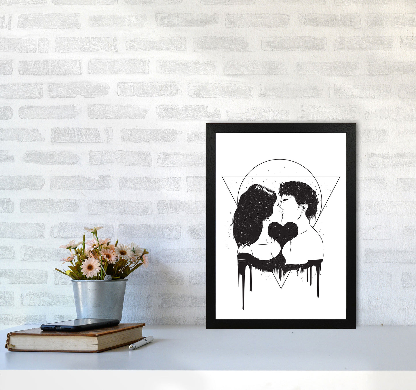 Cosmic Love B&W Kunstdruck