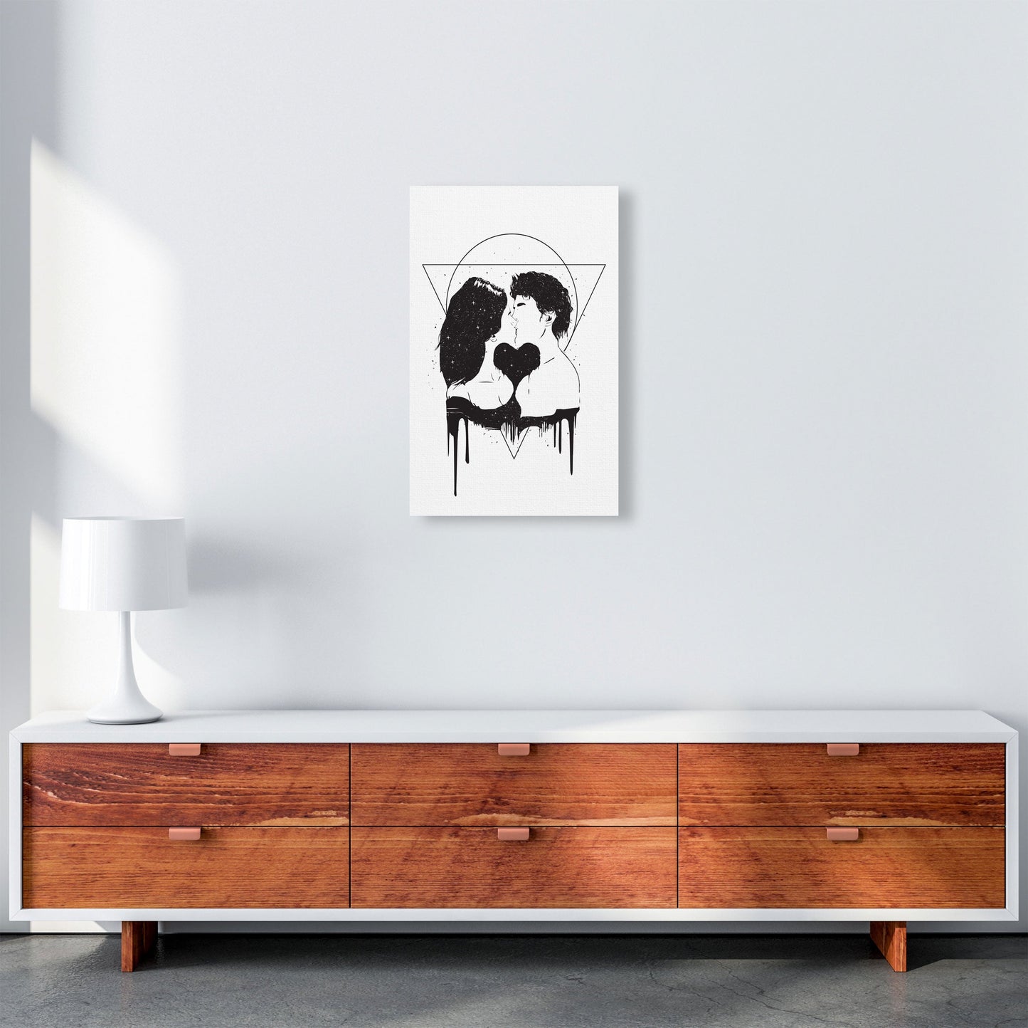 Cosmic Love B&W Kunstdruck