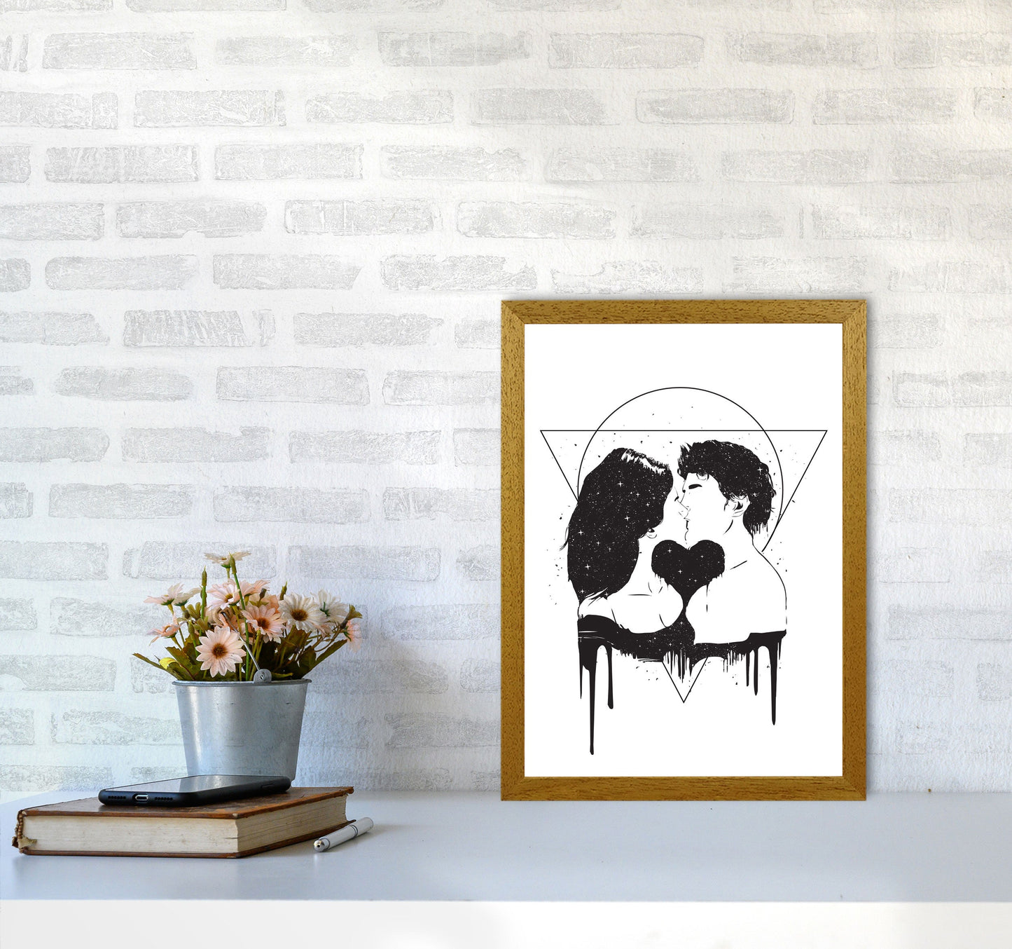 Cosmic Love B&W Kunstdruck