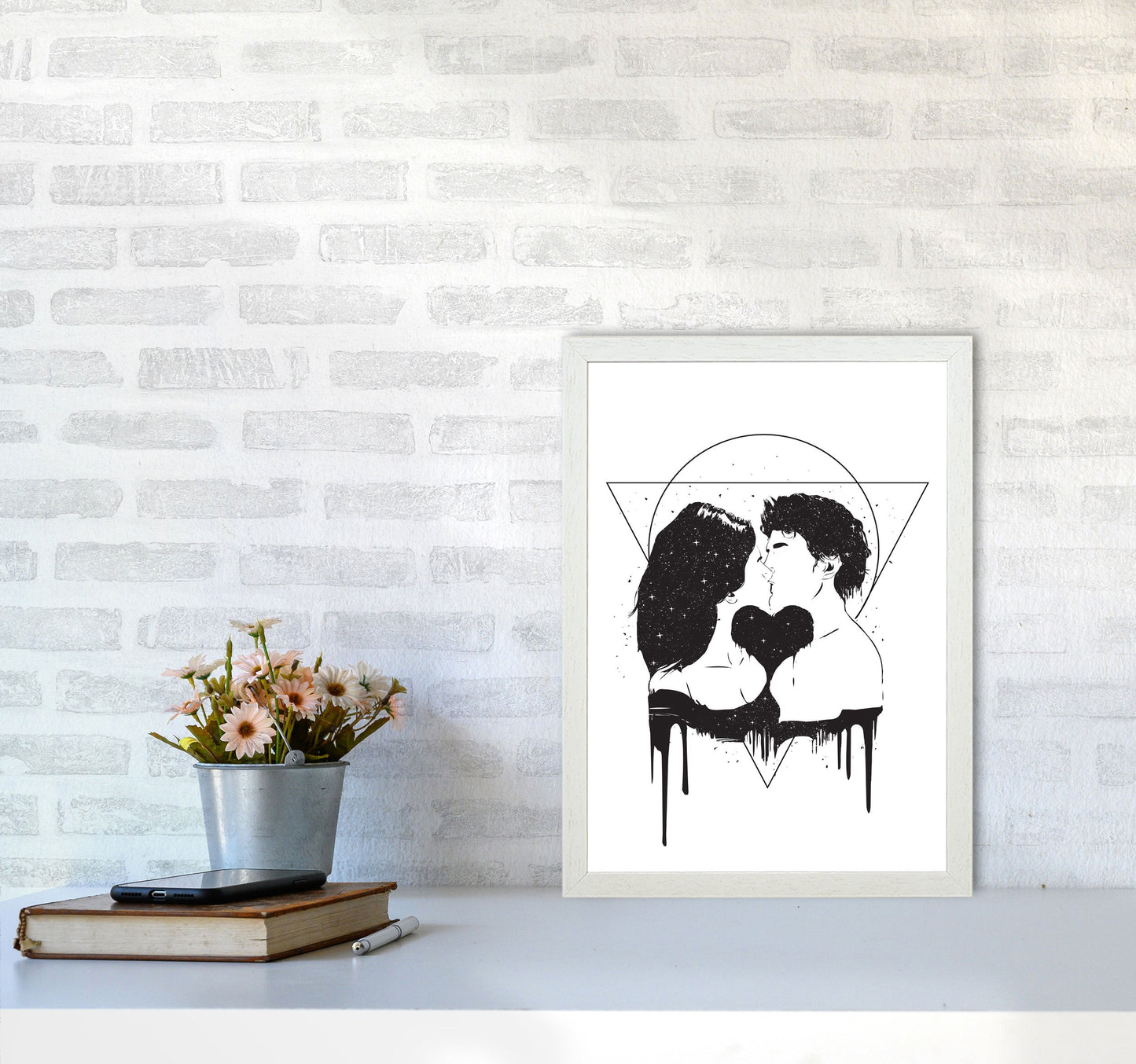 Cosmic Love B&W Kunstdruck