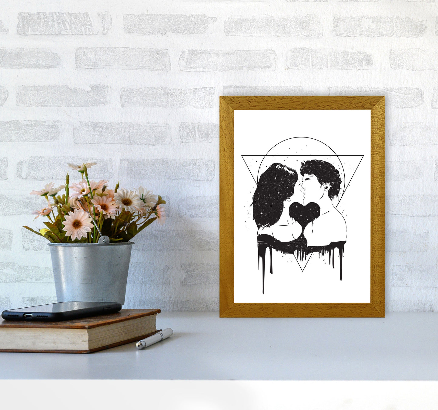 Cosmic Love B&W Kunstdruck