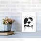 Cosmic Love B&W Kunstdruck