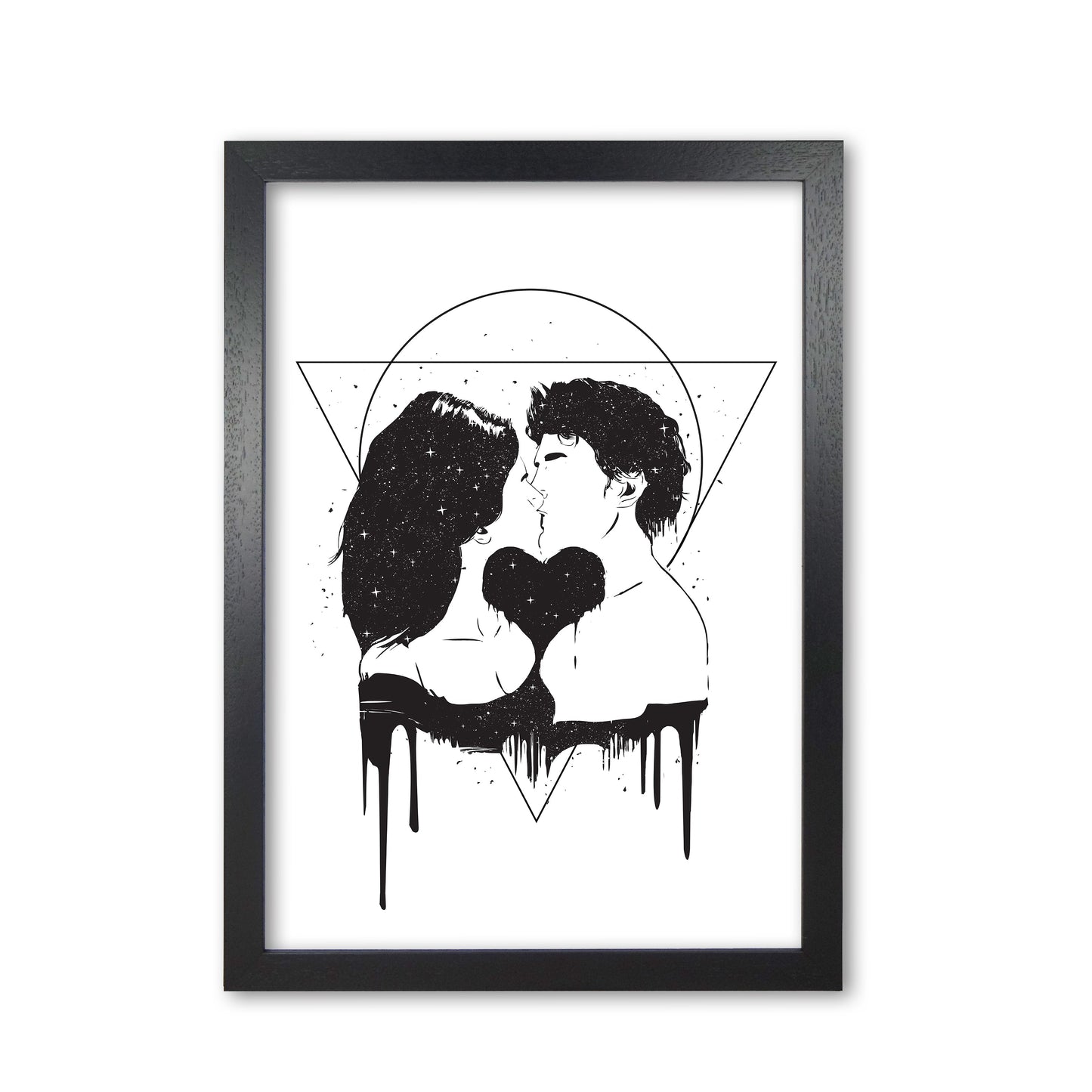 Cosmic Love B&W Kunstdruck