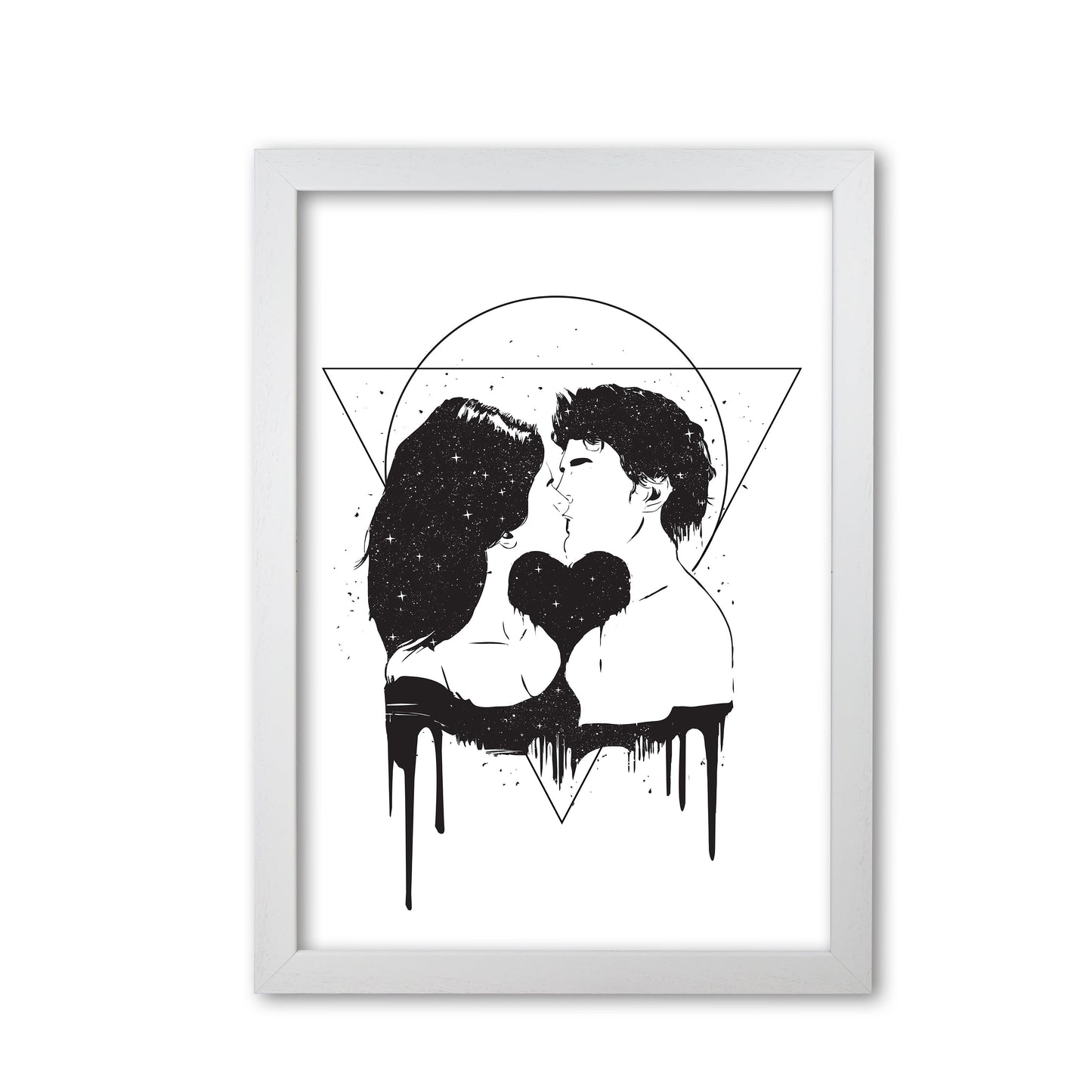 Cosmic Love B&W Kunstdruck