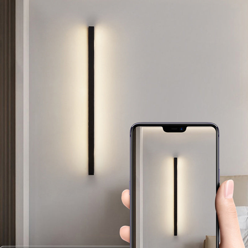 Moderner Minimalistischer Aluminium-Eisen Lange Streifen LED-Wand-Sconce-Lampe Für Wohnzimmer