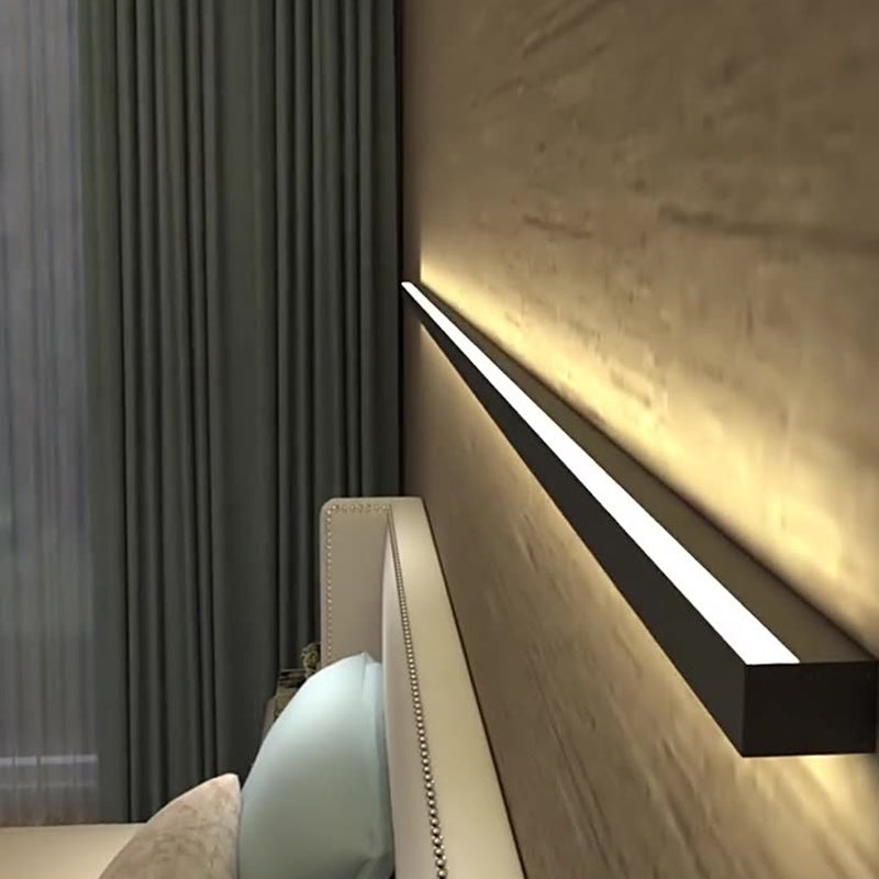 Moderner Minimalistischer Aluminium-Eisen Lange Streifen LED-Wand-Sconce-Lampe Für Wohnzimmer