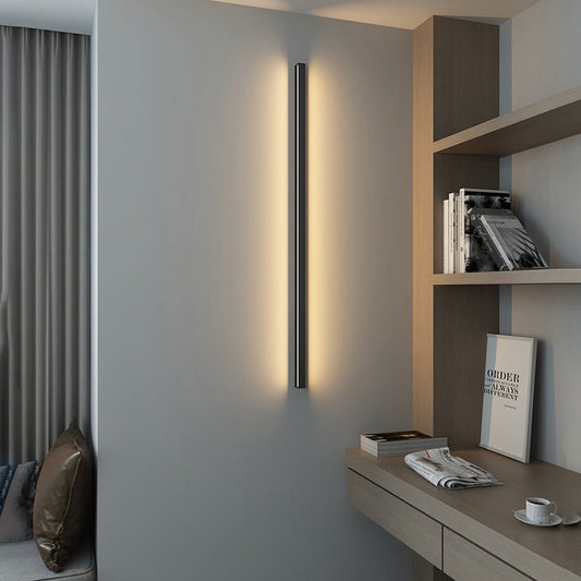Moderner Minimalistischer Aluminium-Eisen Lange Streifen LED-Wand-Sconce-Lampe Für Wohnzimmer