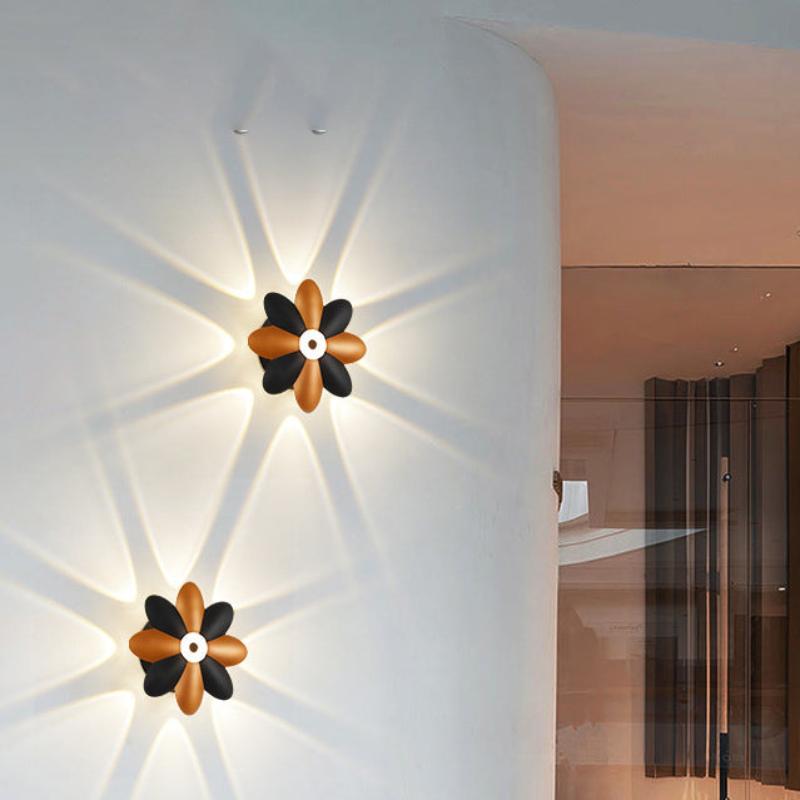 Moderne Einfachheit Pflaumenblüten Wasserfeste Aluminium LED Wandleuchte Für Flure