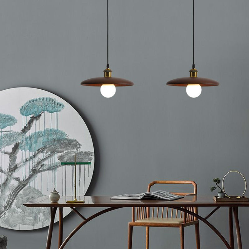 Traditionelle chinesische Regenschirm Aluminium Massivholz 1 - Licht Pendelleuchte für das Esszimmer