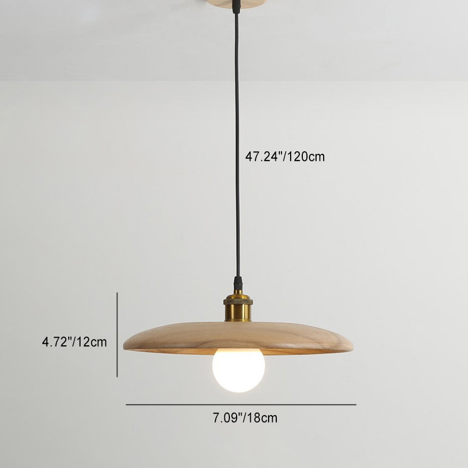 Traditionelle chinesische Regenschirm Aluminium Massivholz 1 - Licht Pendelleuchte für das Esszimmer