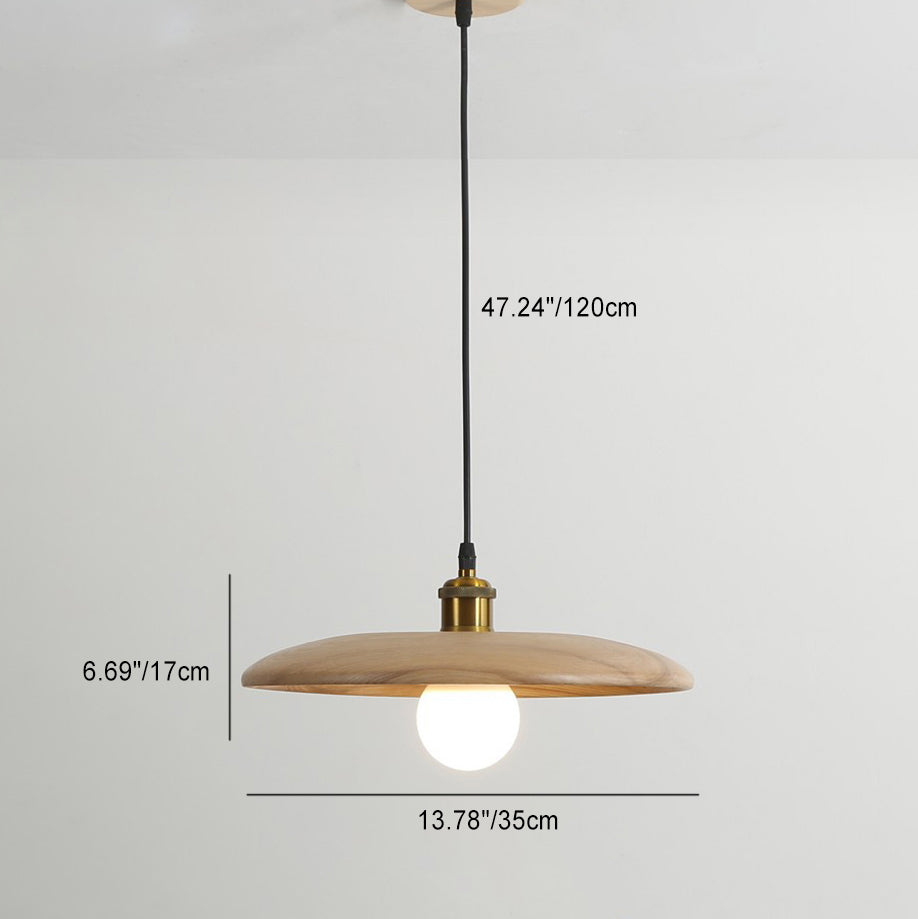 Traditionelle chinesische Regenschirm Aluminium Massivholz 1 - Licht Pendelleuchte für das Esszimmer