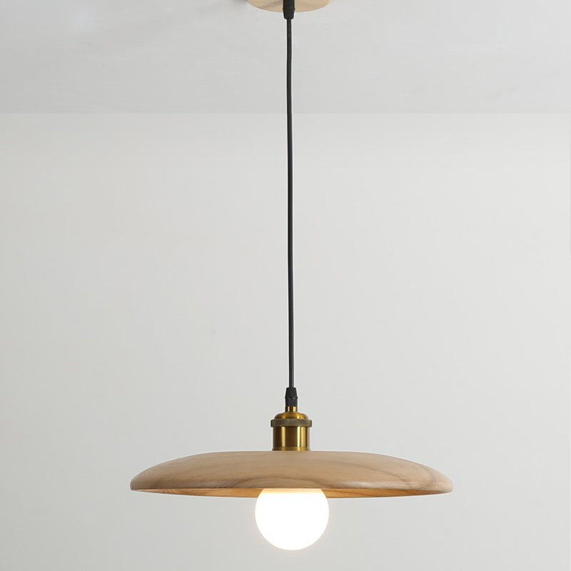Traditionelle chinesische Regenschirm Aluminium Massivholz 1 - Licht Pendelleuchte für das Esszimmer