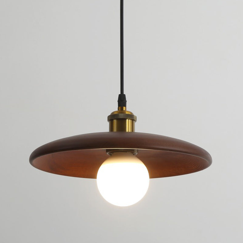 Traditionelle chinesische Regenschirm Aluminium Massivholz 1 - Licht Pendelleuchte für das Esszimmer