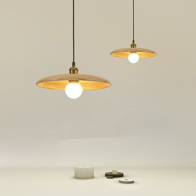 Traditionelle chinesische Regenschirm Aluminium Massivholz 1 - Licht Pendelleuchte für das Esszimmer