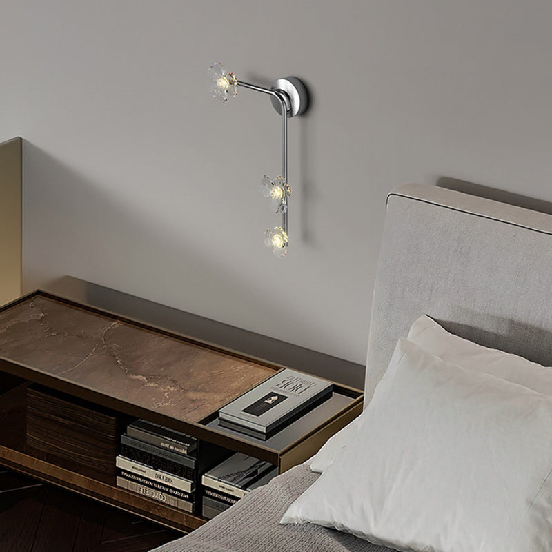 Moderne Art Deco Blumen Acryl Eisen Lampenschirm LED Wandleuchte Lampe Für Wohnzimmer