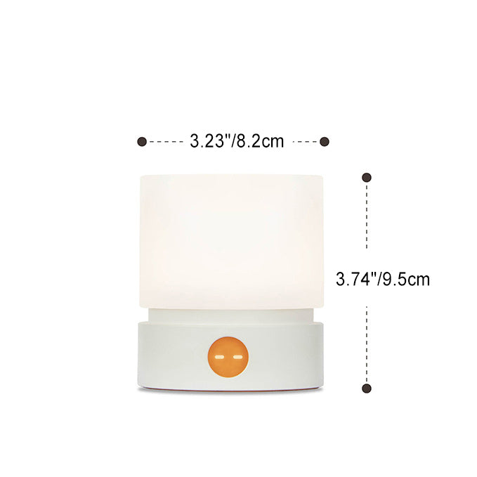 Zeitgenössische nordische Timer wiederaufladbare ABS HIPS Silikonzylinder LED Tischlampe Nachtlicht für Nachttisch
