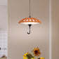 Zeitgenössische kreative Regenschirm Aluminium Acryl LED Pendelleuchte für das Wohnzimmer
